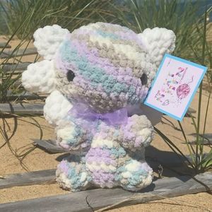 COPY - Axolotl Crochet Plush Amigurumi Cute Stuffed Animal Kawaii Gift Chunky Y…